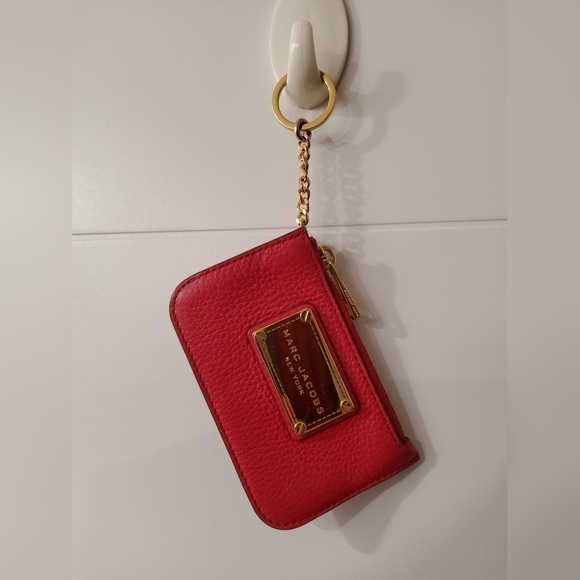 Marc Jacobs Scarlet Key Holder with Gold Accents